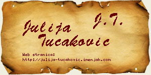 Julija Tucaković vizit kartica